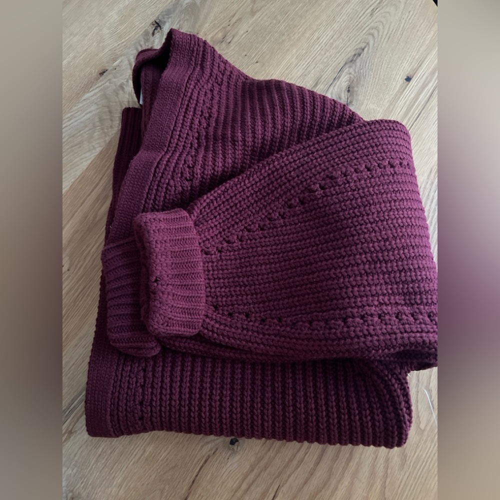 FREE PEOPLE  NIGHTINGALE CARDI, CABERNET, XL, NWOT. - Picture 13 of 13